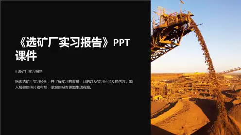 《选矿厂实习报告》课件