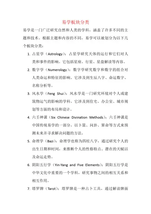 易学板块分类