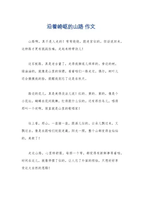 沿着崎岖的山路 作文