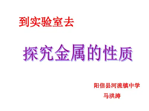 鲁教版初中化学九年级下册《9到实验室去 探究金属的性质》PPT课件