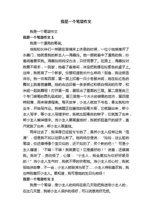 我是一个笔袋作文