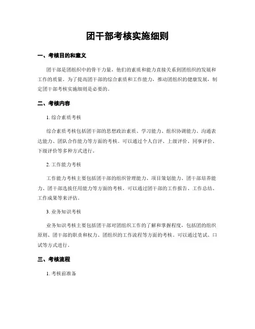 团干部考核实施细则