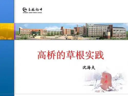高桥的草根实践—高桥中学办学情况介绍