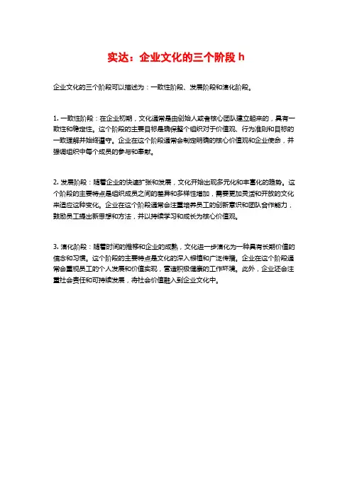 实达：企业文化的三个阶段h