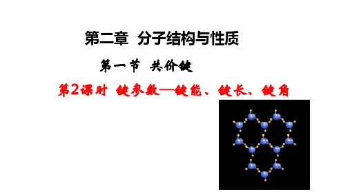 2.1.2键参数(教学课件)——高二化学人教版(2019)选择性必修2