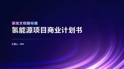 氢能源项目商业计划书