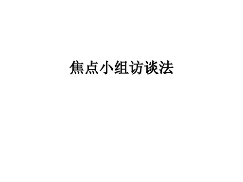 焦点小组访谈调查法