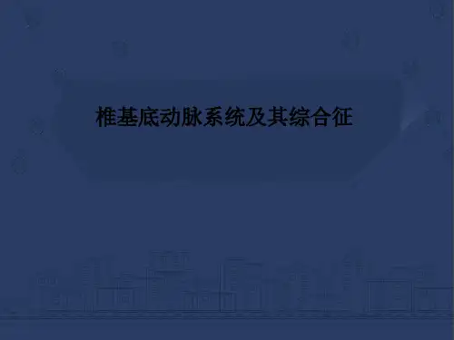 椎基底动脉系统及其综合征