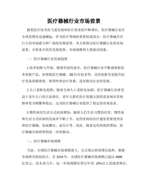 医疗器械行业市场前景