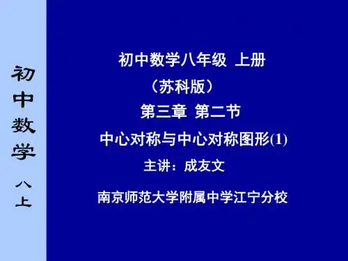 3.2中心对称与中心对称图形 PPT课件 苏科版
