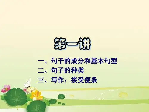 小学英语句子基本结构
