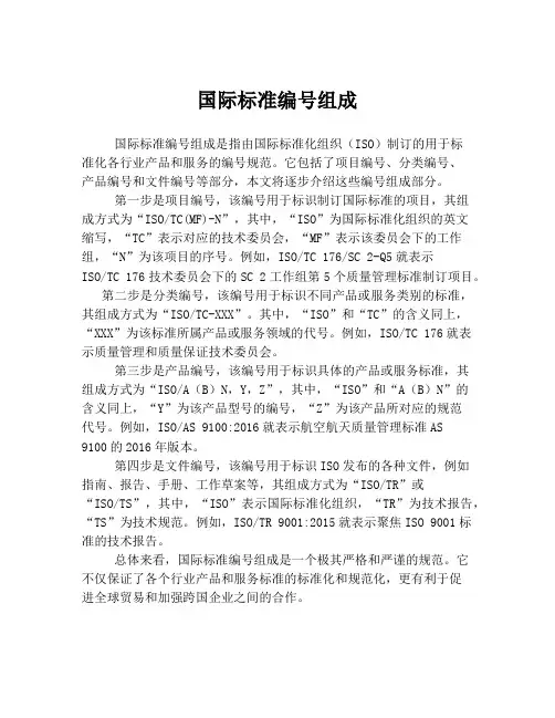 国际标准编号组成