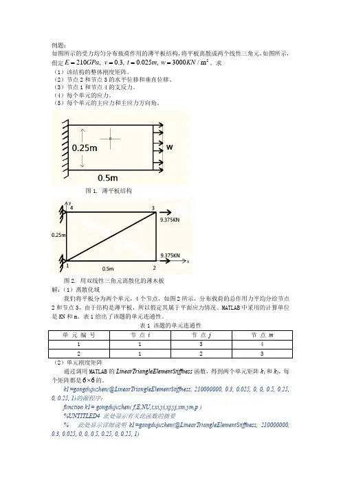 有限元法MATLAB作业