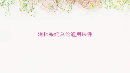 消化系统总论通用课件