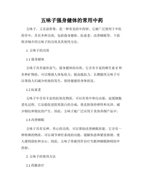 五味子强身健体的常用中药