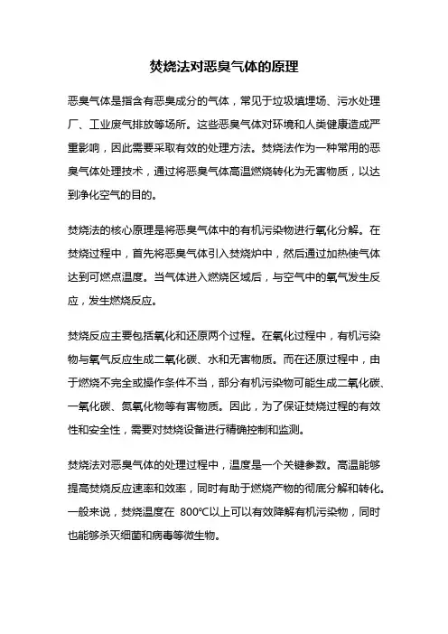 焚烧法对恶臭气体的原理