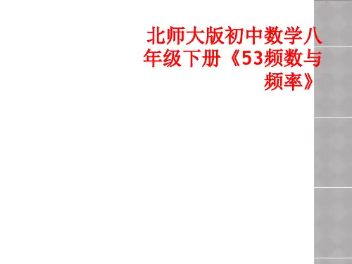 北师大版初中数学八年级下册《53频数与频率》