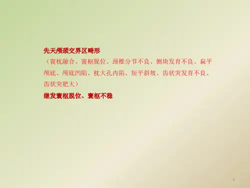 颅颈交界区畸形幻灯片