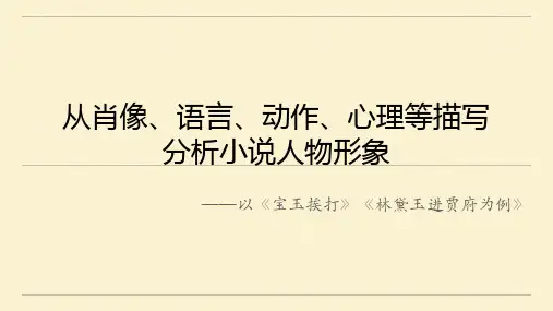 从肖像、语言、动作、心理等描写 分析小说人物形象
