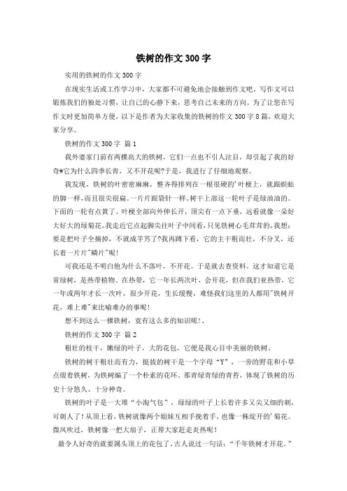 铁树的作文300字