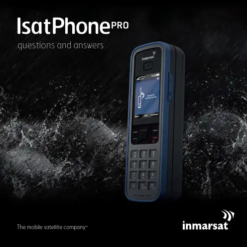 IsatPhone Pro 手机说明书