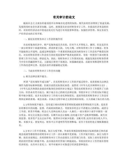 有关审计的论文