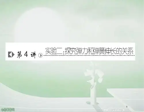 2013高考物理高效复习方略课件-实验2探究弹力和弹簧伸长量.