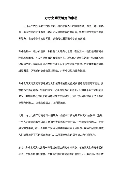 方寸之间天地宽的意思