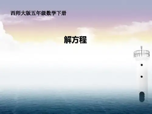 《解方程》方程PPT课件 图文
