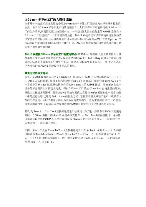 300mm半导体工厂的AMHS系统