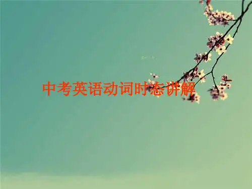 中考英语动词时态讲解 PPT资料共46页.ppt