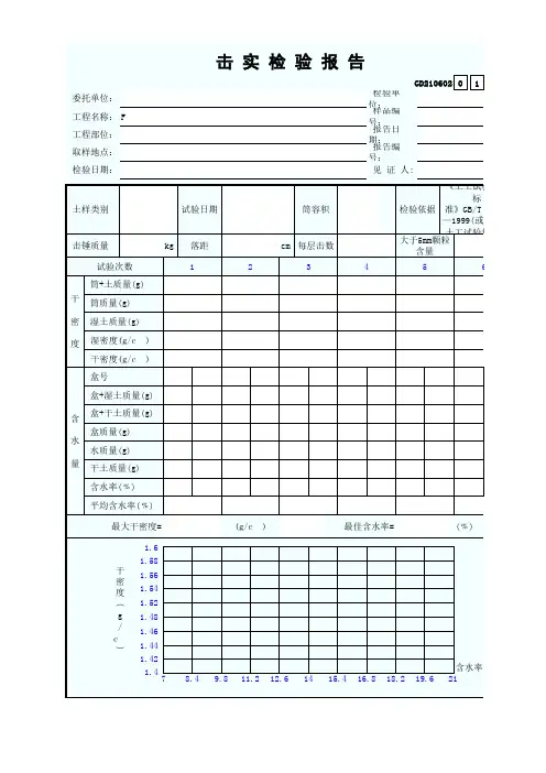 击实检验报告