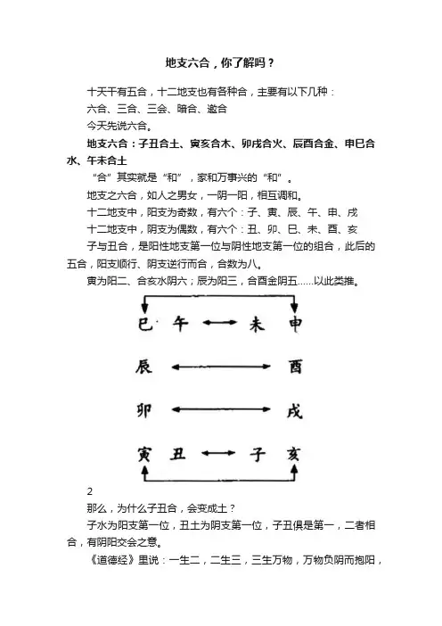 地支六合，你了解吗？