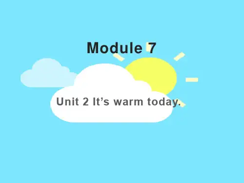 三年级英语下册课件-Module 7 Unit 2 It's warm today97-外研版（三起）