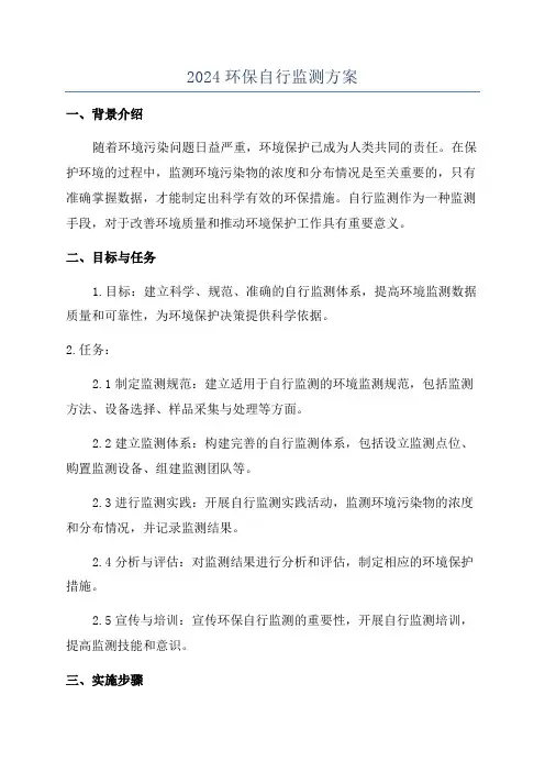 2024环保自行监测方案