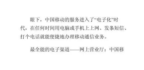 中国移动北京公司五大电子渠道24小时服务