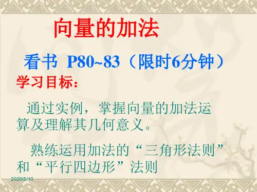 平面向量的加法精选教学PPT课件