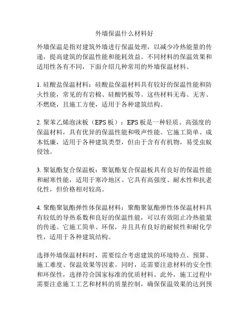 外墙保温什么材料好