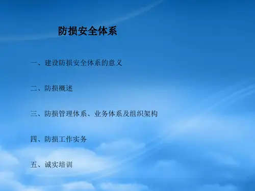 精选防损安全体系培训讲义