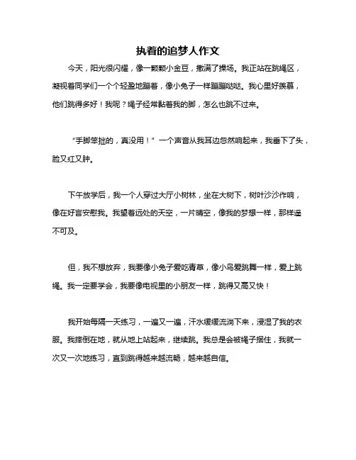 执着的追梦人作文