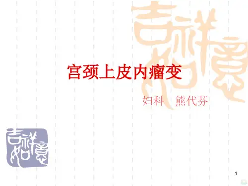 宫颈上皮内瘤变PPT课件