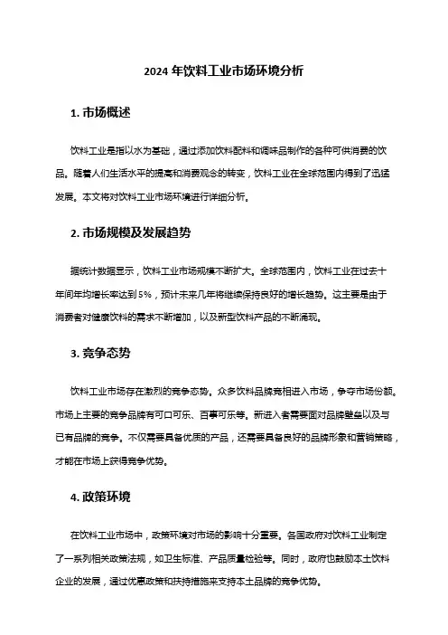 2024年饮料工业市场环境分析