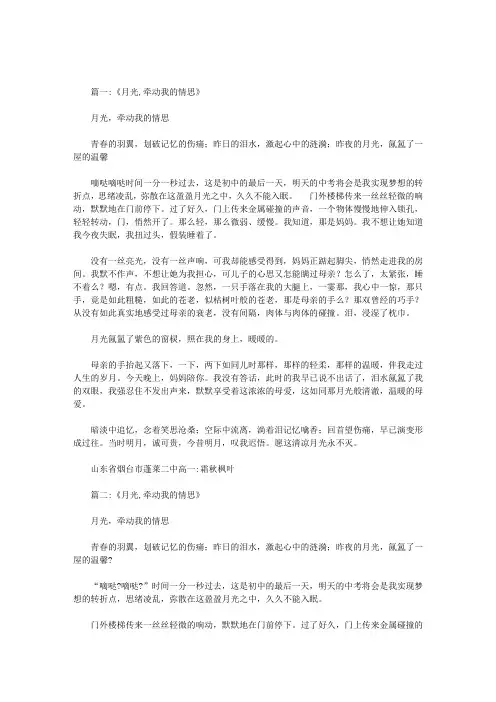 月光牵动我的情思