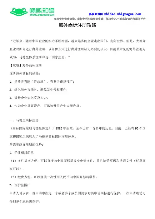 海外商标注册攻略