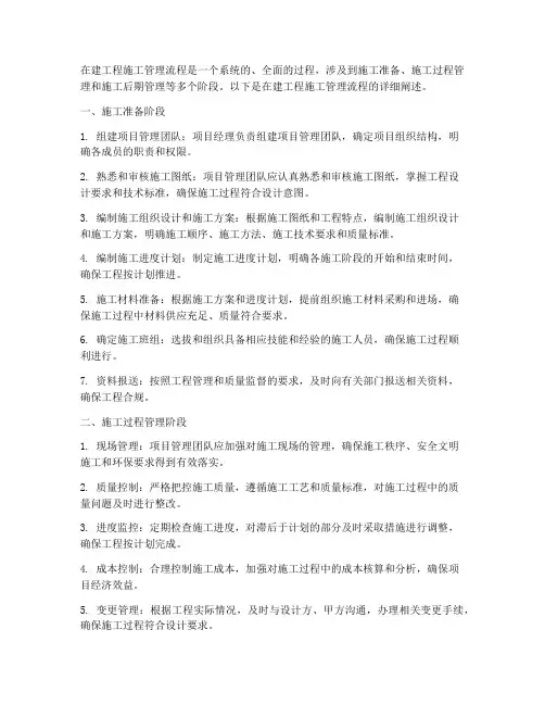在建工程施工管理流程