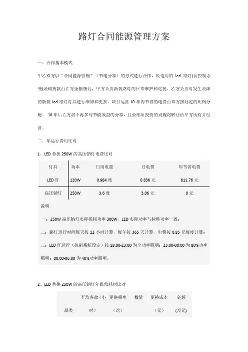 路灯合同能源管理