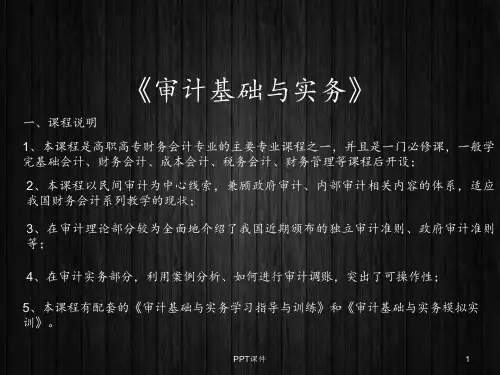 审计基础与实务  ppt课件