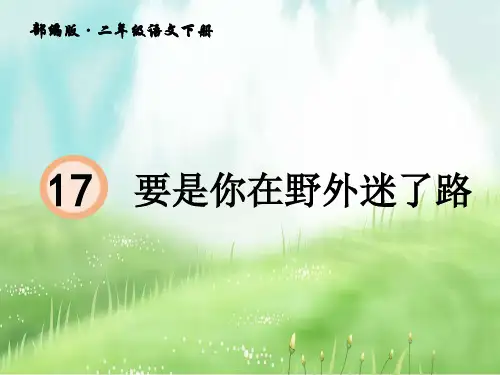 统编人教部编版小学语文二年级下册语文17   要是你在野外迷了路