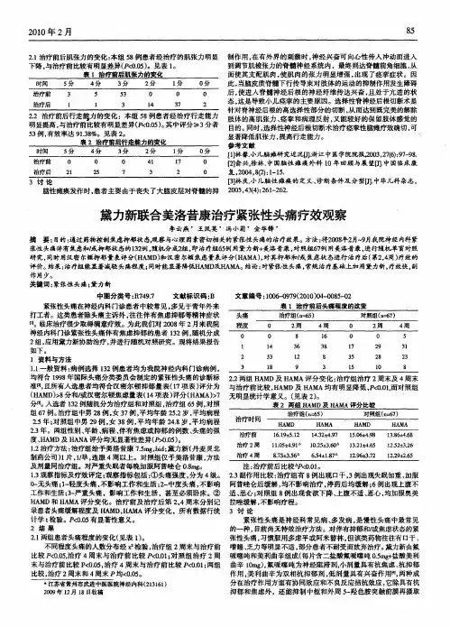 黛力新联合美洛昔康治疗紧张性头痛疗效观察