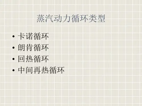 二回路热力循环及汽机